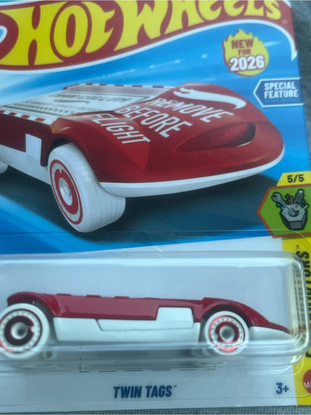 Hot Wheels Twin Tag Luggage Tag Car new Mattel